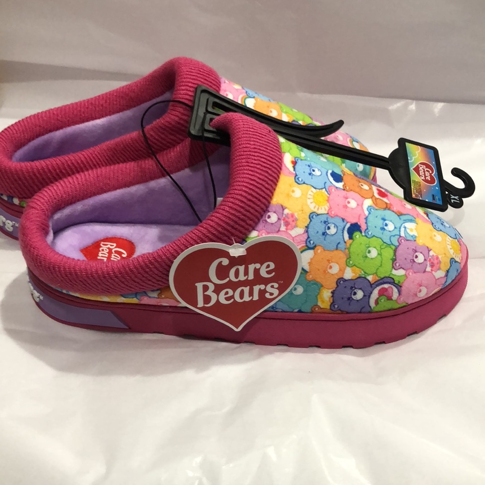 Care Bears pink platform purple lined indoor‎ outdoor clog mules size XL (11)